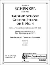 Tausend Schone Goldne Sterne SSAA choral sheet music cover
